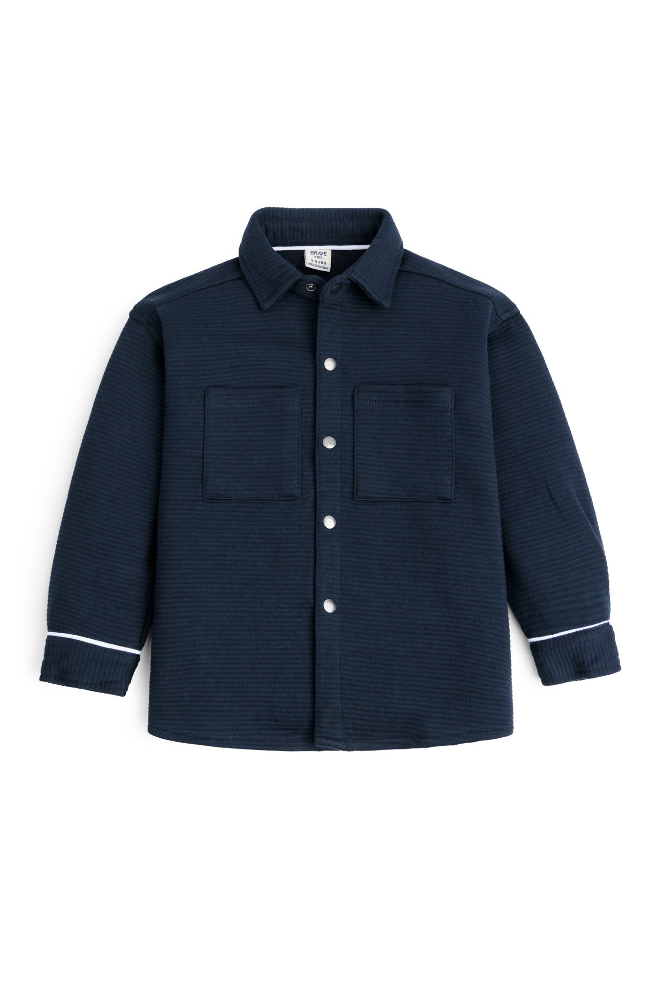 Navy Blue Quilted Shacket