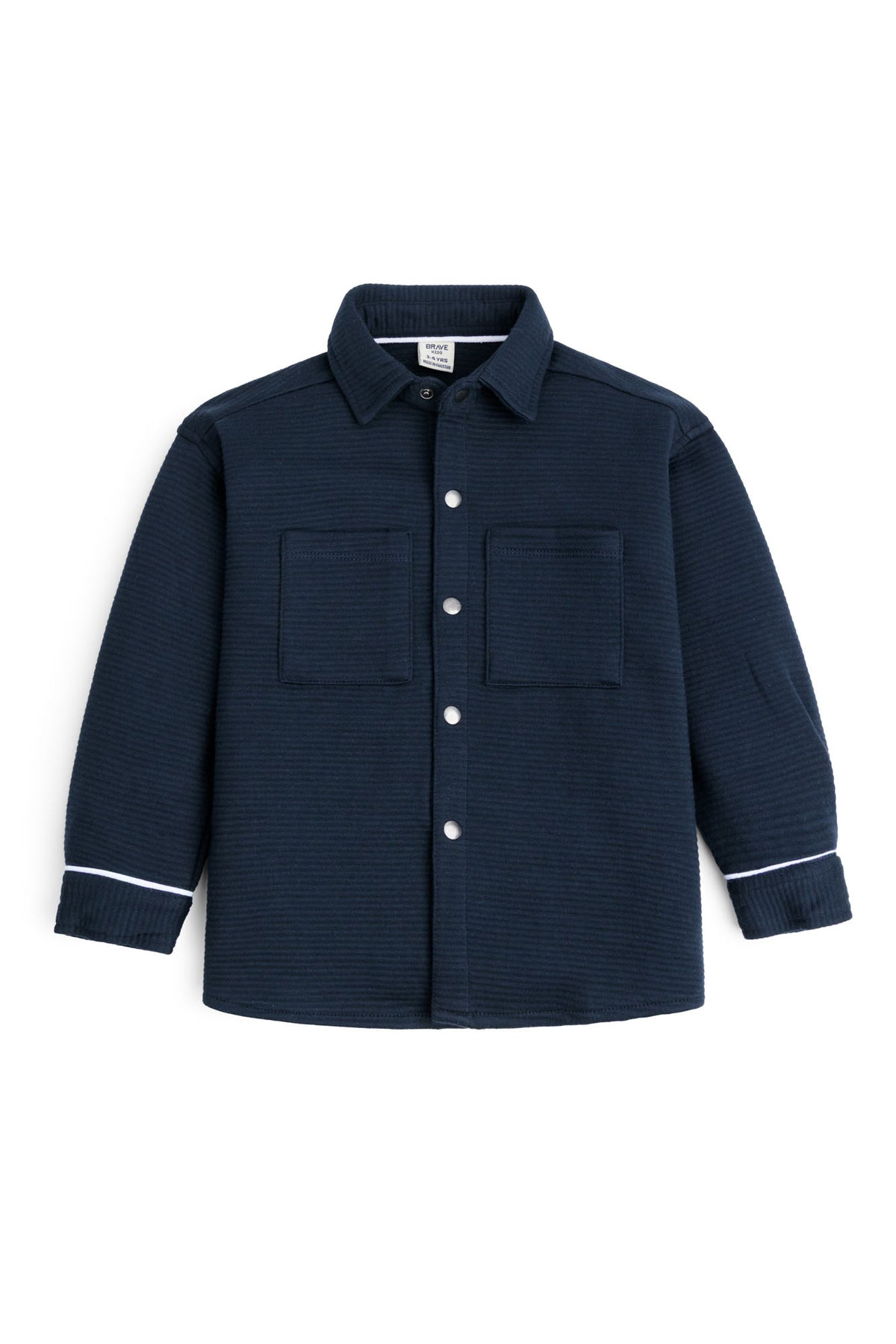 Navy Blue Quilted Shacket