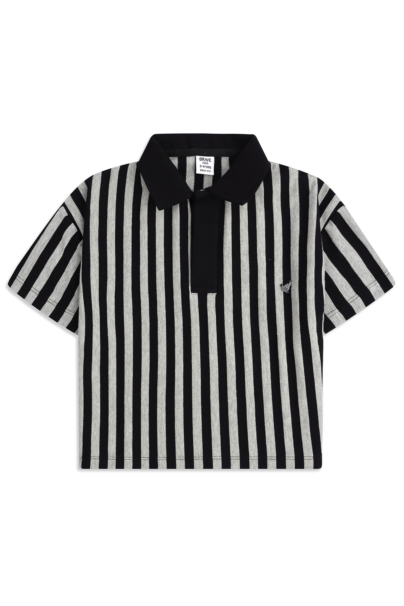 Boys' Vertical Stripe Boxy Polo