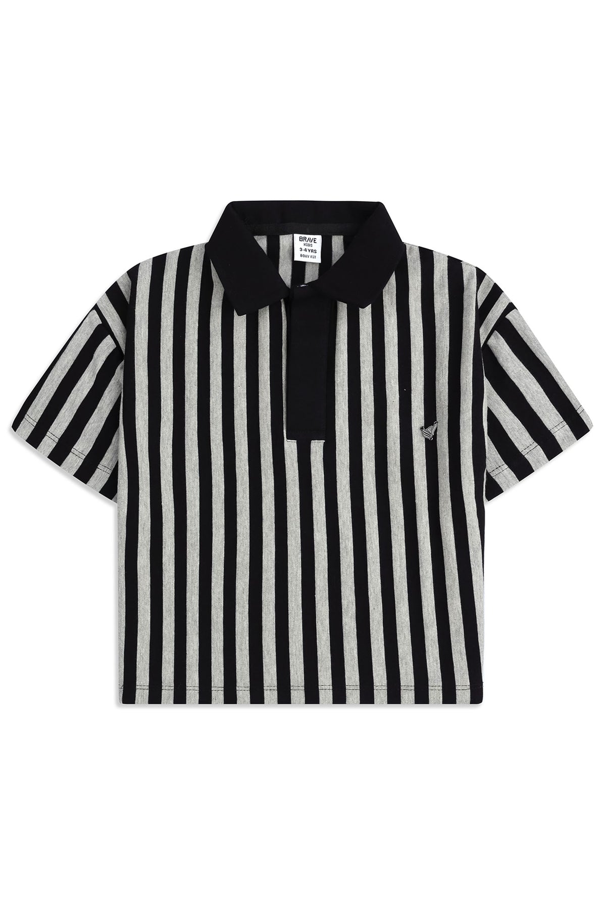 Boys' Vertical Stripe Boxy Polo