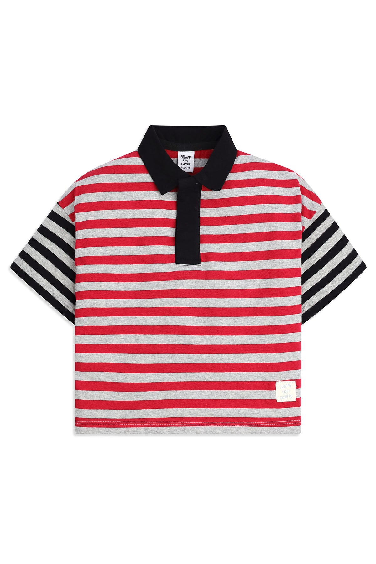Boys' Block Striped Boxy Polo