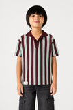 Boys' Vertical Stripe Boxy Polo