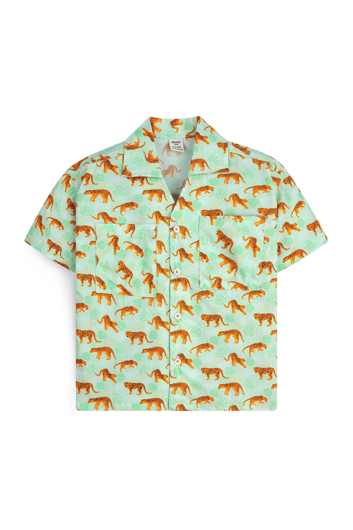 Boys' Leopard Print Casual Shirt