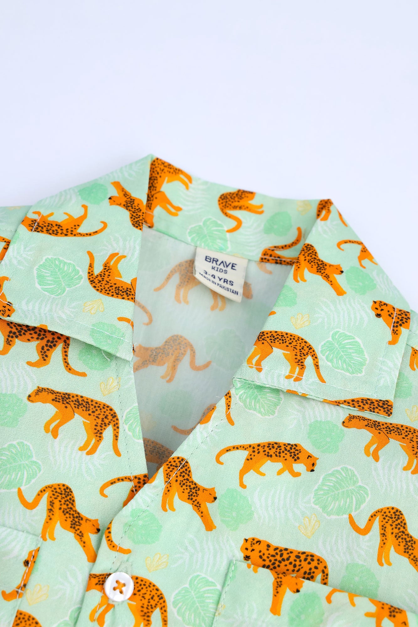 Boys' Leopard Print Casual Shirt