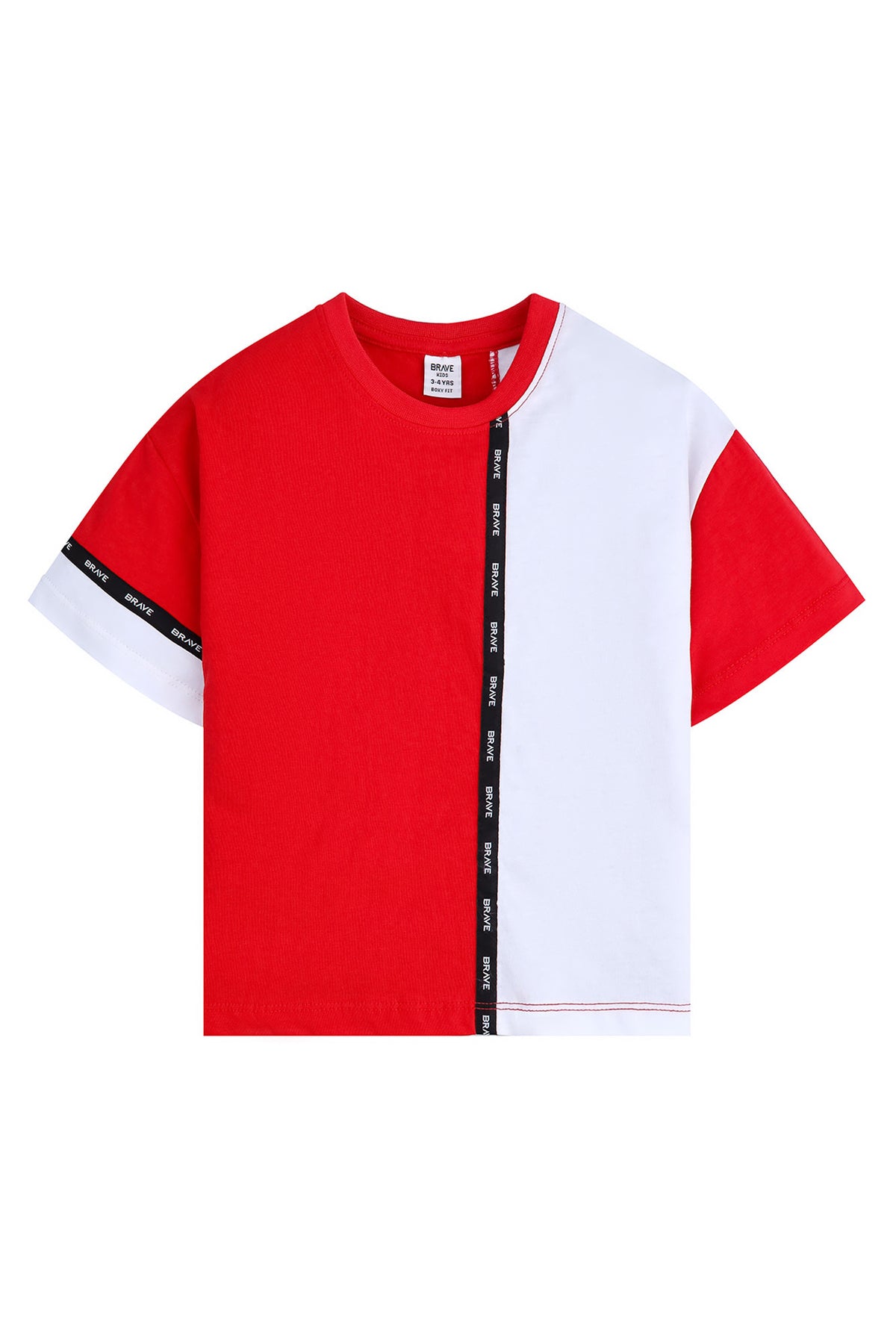 Boys' Contrast Colorblock Boxy Fit Tee