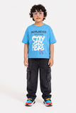 Boys' Stay Here Slogan Boxy Tee