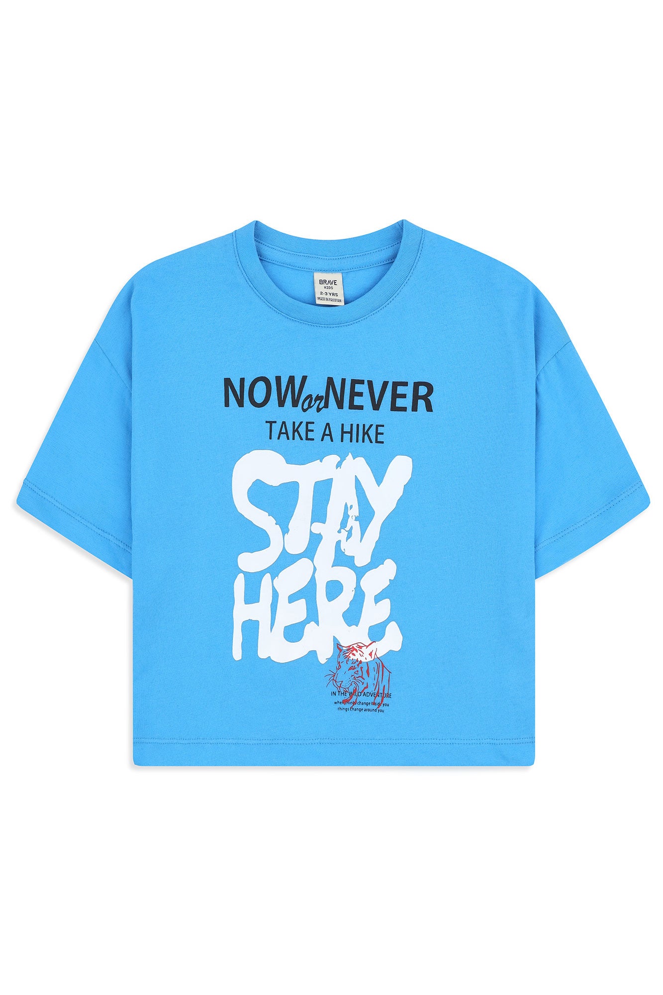 Boys' Stay Here Slogan Boxy Tee