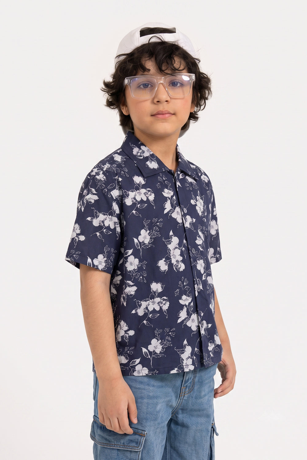 BOYS FLORAL PRINTED SHIRT - NY
