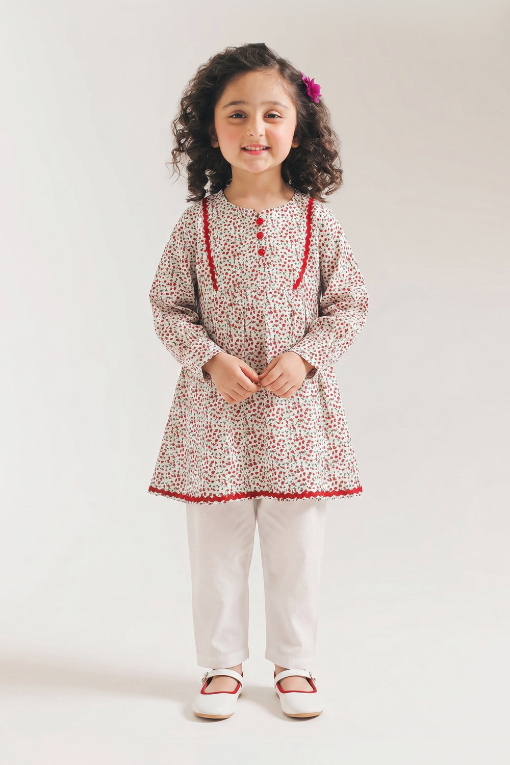 GIRLS FLORAL TOP - RD