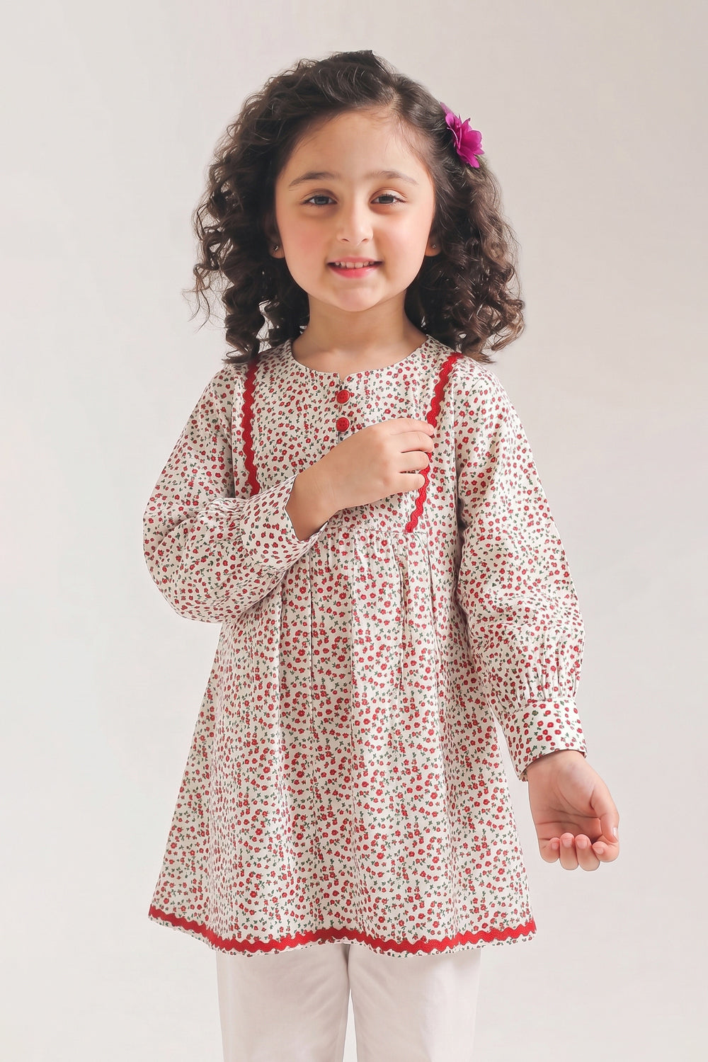 GIRLS FLORAL TOP - RD