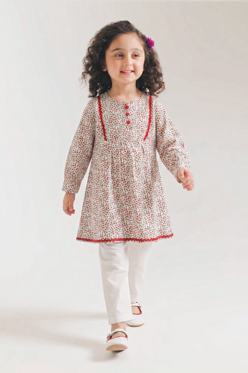GIRLS FLORAL TOP - RD