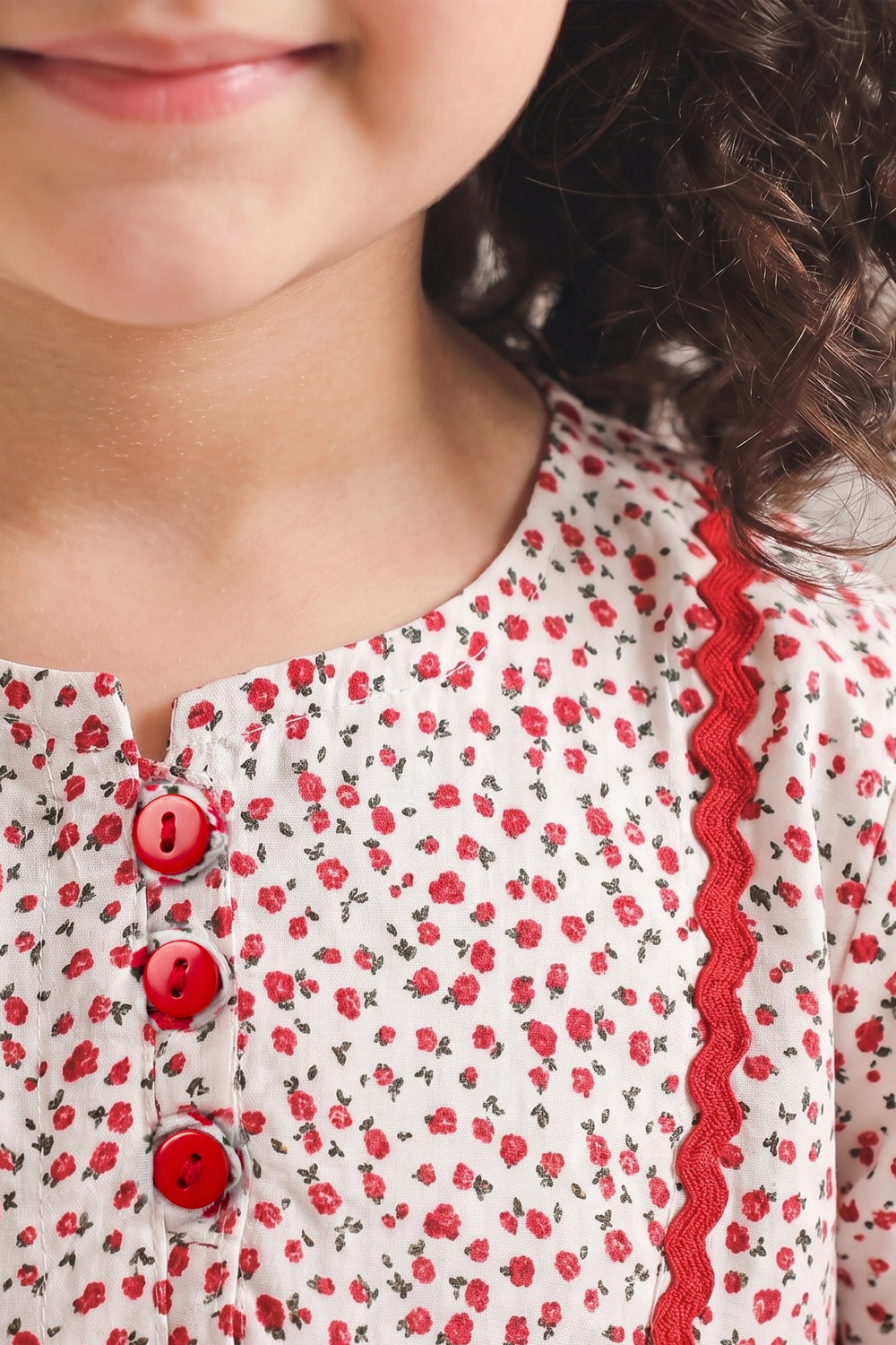GIRLS FLORAL TOP - RD