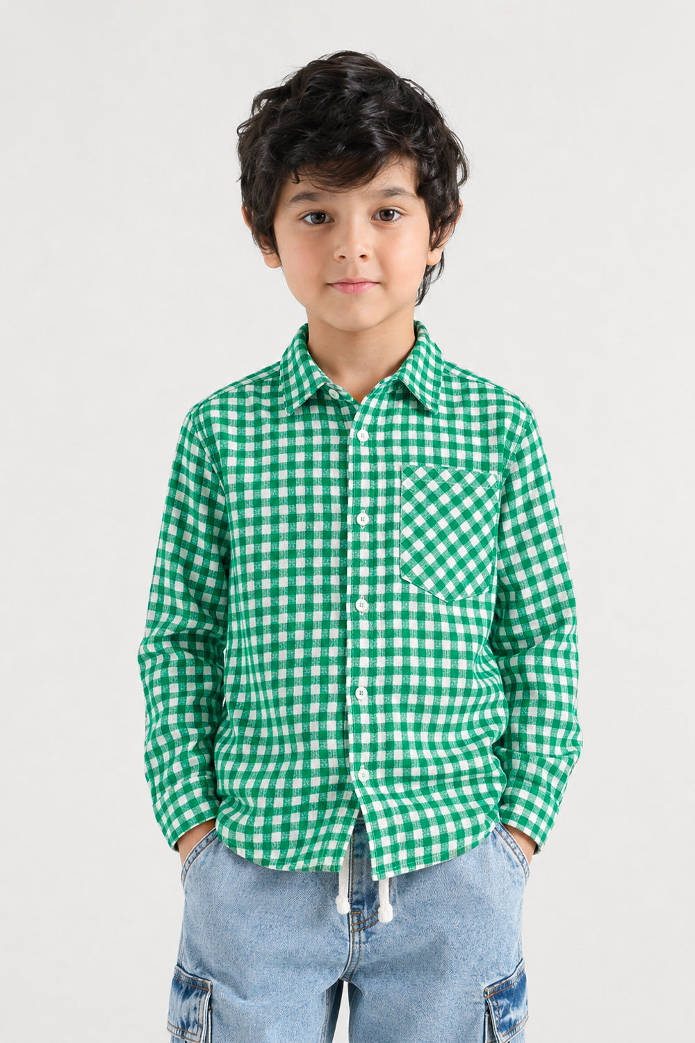 BUTTON DOWN CHECK  SHIRT