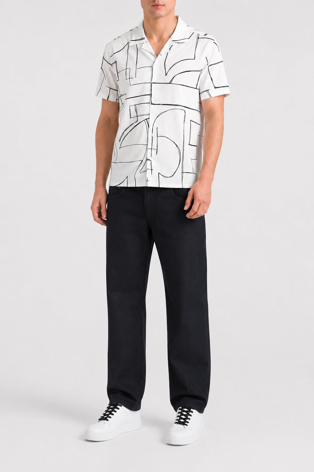 Men’s Digital Print Casual Shirt