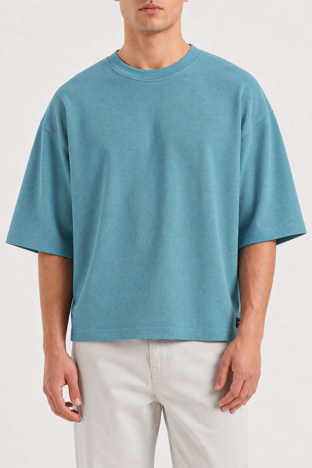 TEXTURED  BOXY FIT T-SHIRT