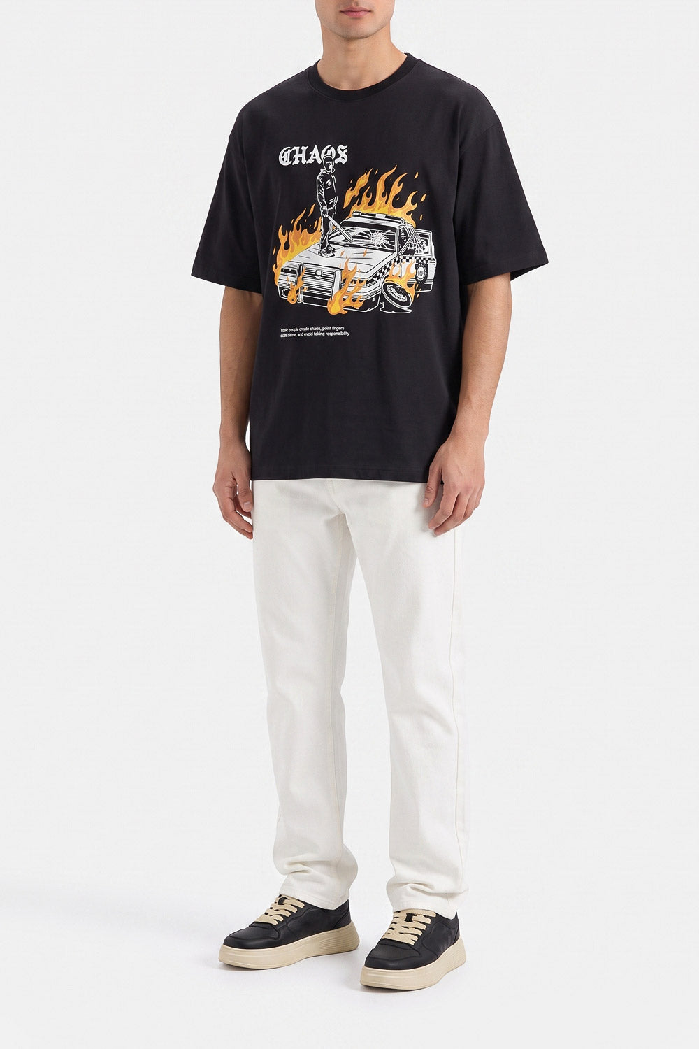 Men's Oversized"Chaos" Graphic Tee