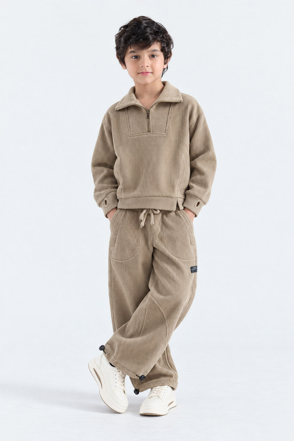 MOCK NECK HALF ZIP-UP