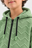 JACQUARD BOXY FIT HOODIE