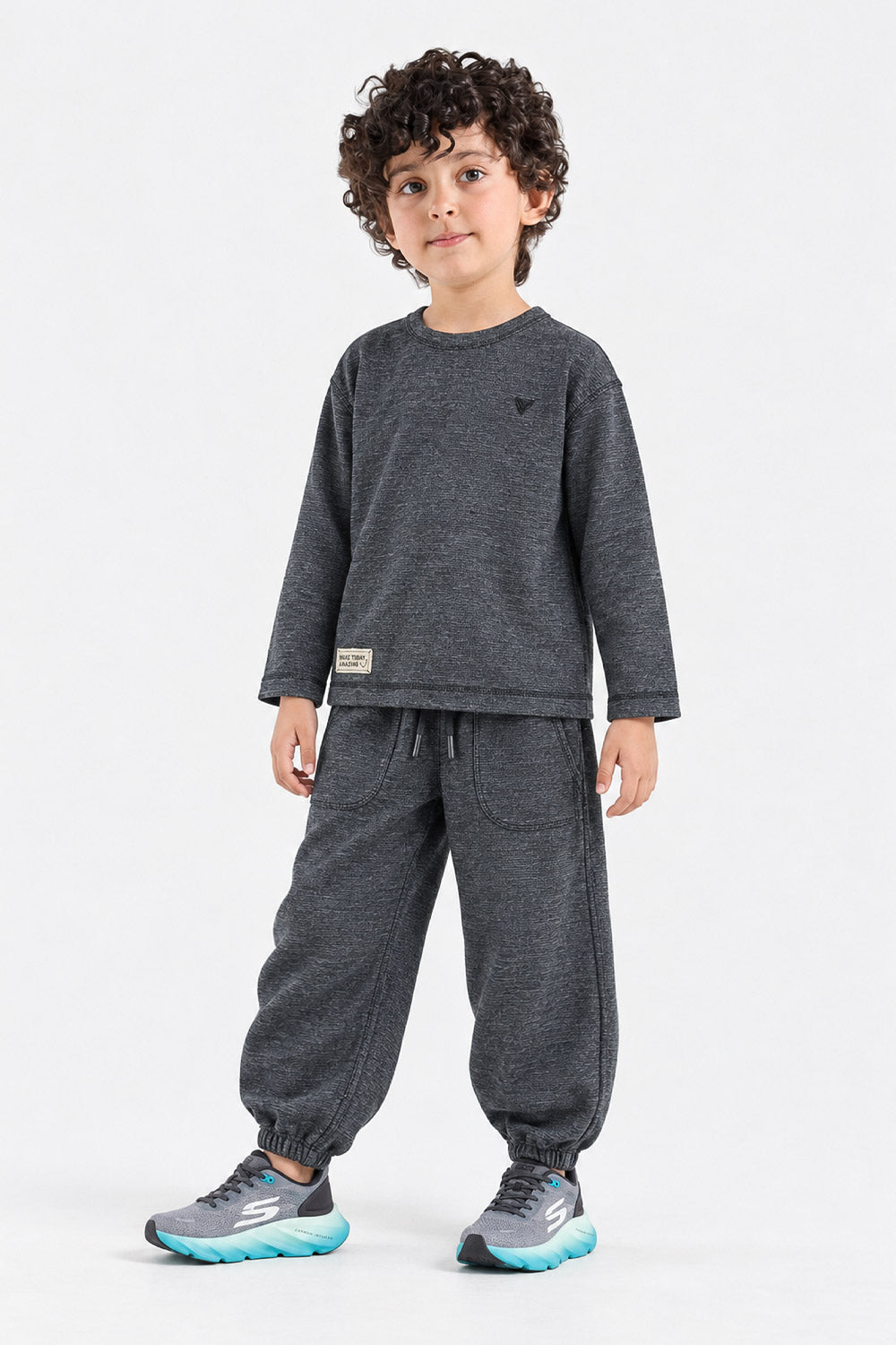 CHARCOAL FULL SLEEVE TEE