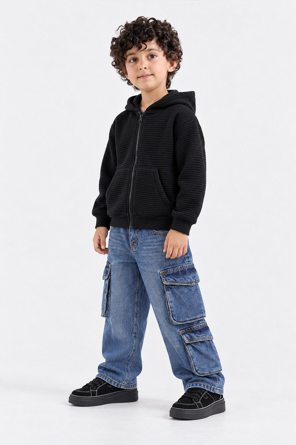 BOXY FIT ZIPPER HOODIE
