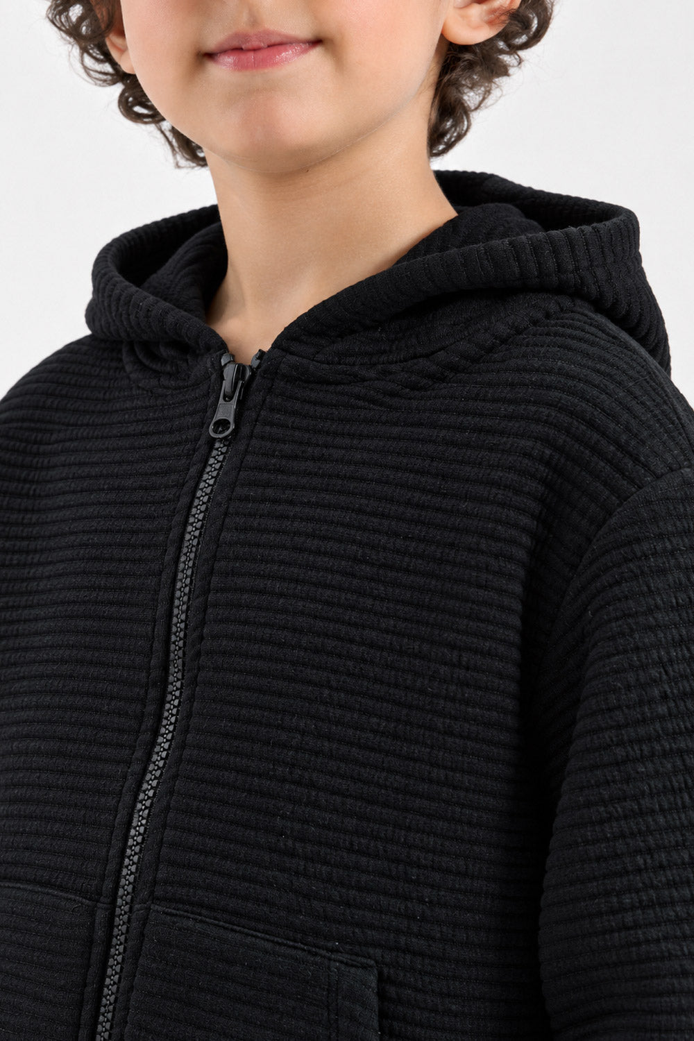 BOXY FIT ZIPPER HOODIE