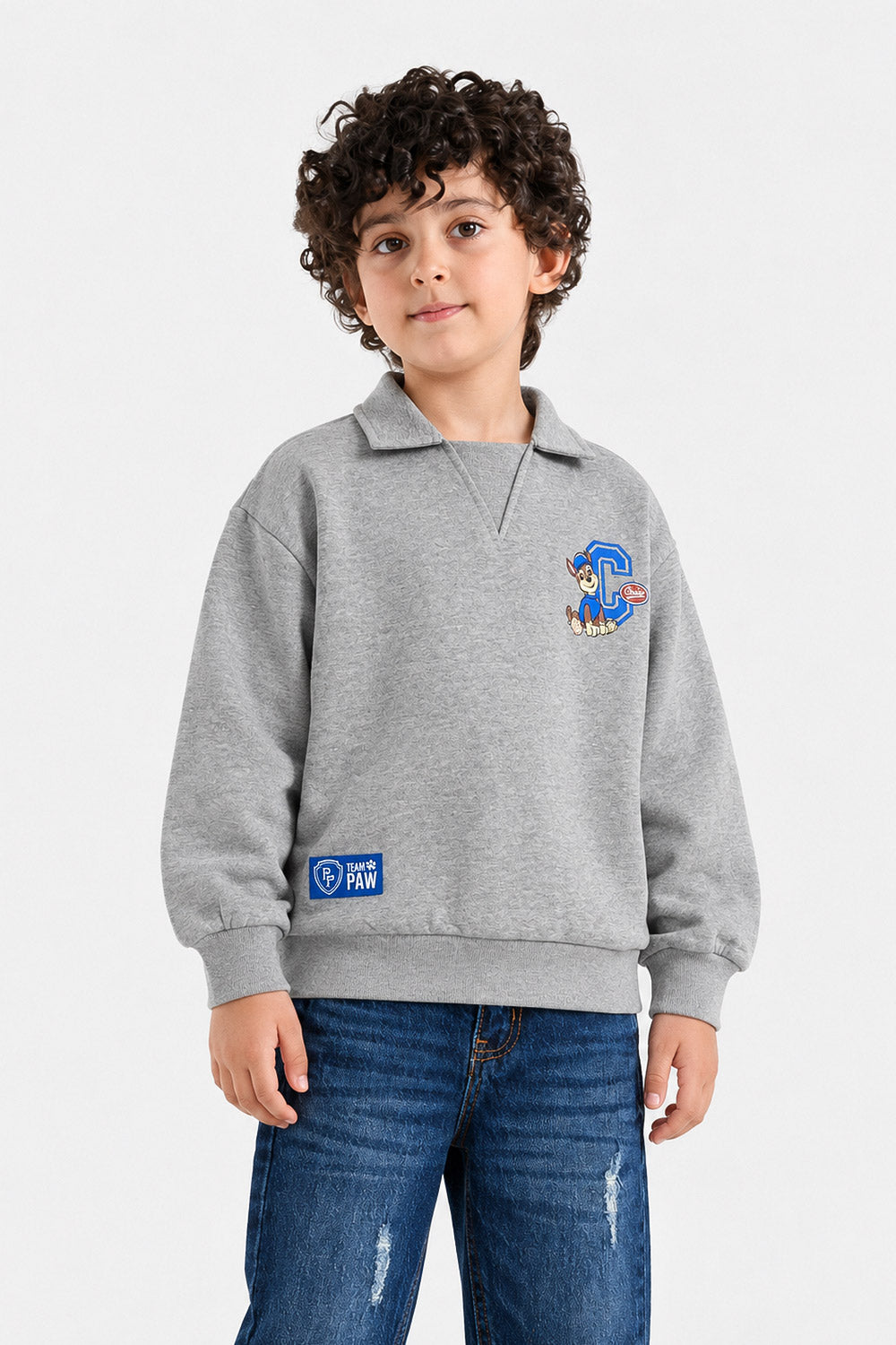 COLLAR SWEATSHIRT