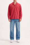 Waffle Knit Cuban Collar Shirt