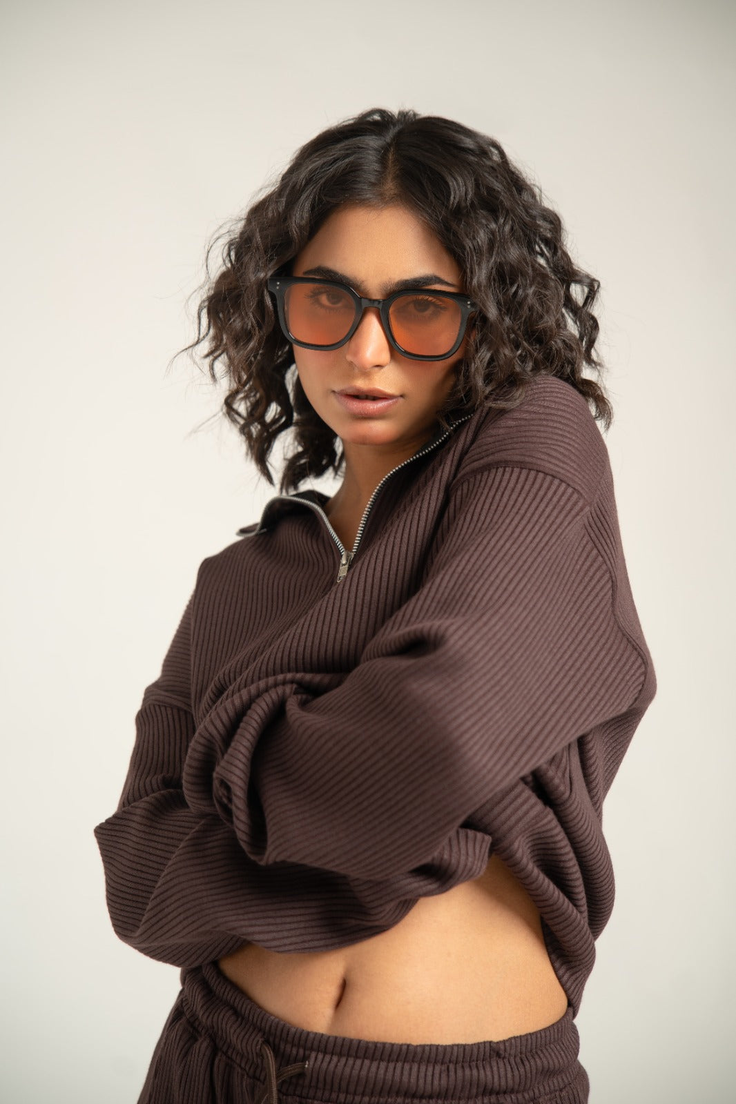 Ribbed Quarter-Zip CO-ORD Set