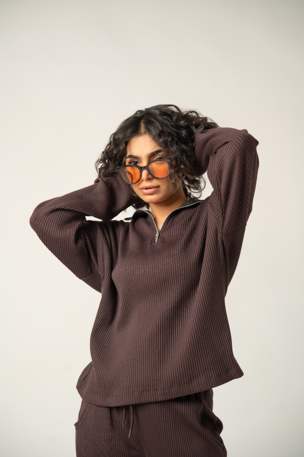 Ribbed Quarter-Zip CO-ORD Set