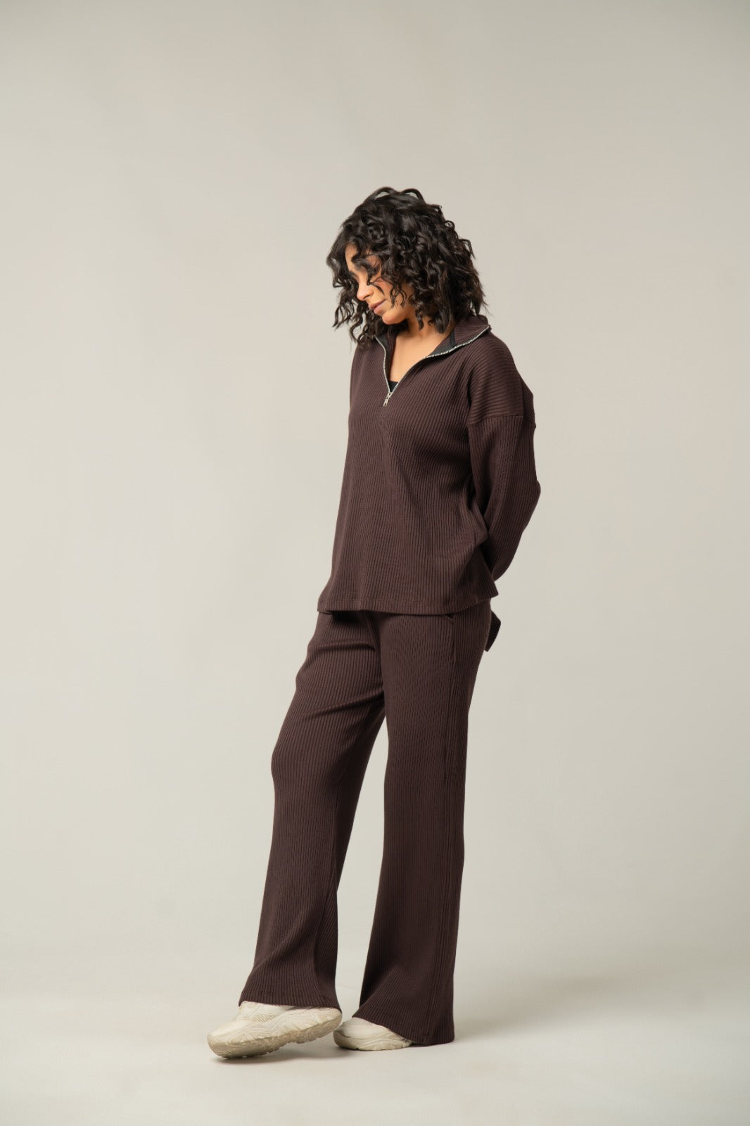 Ribbed Quarter-Zip CO-ORD Set