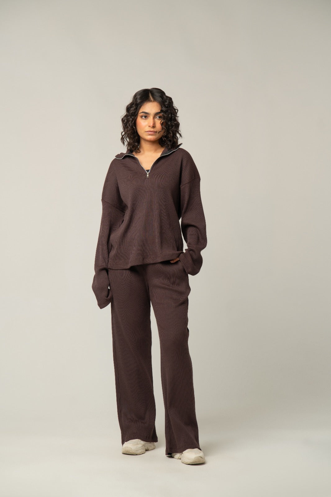Ribbed Quarter-Zip CO-ORD Set