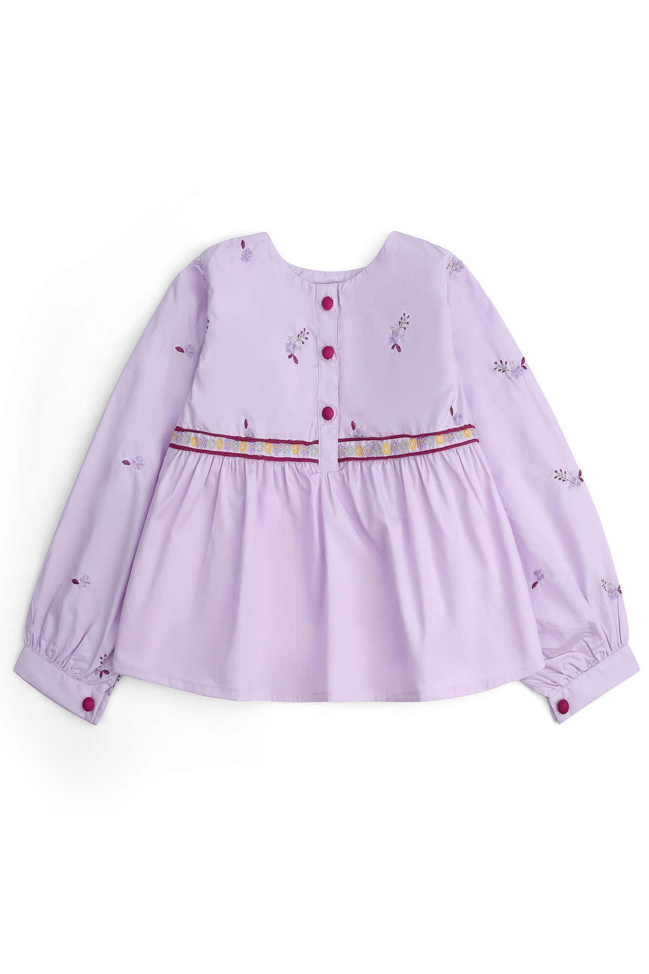Girls' Floral Embroidered Set