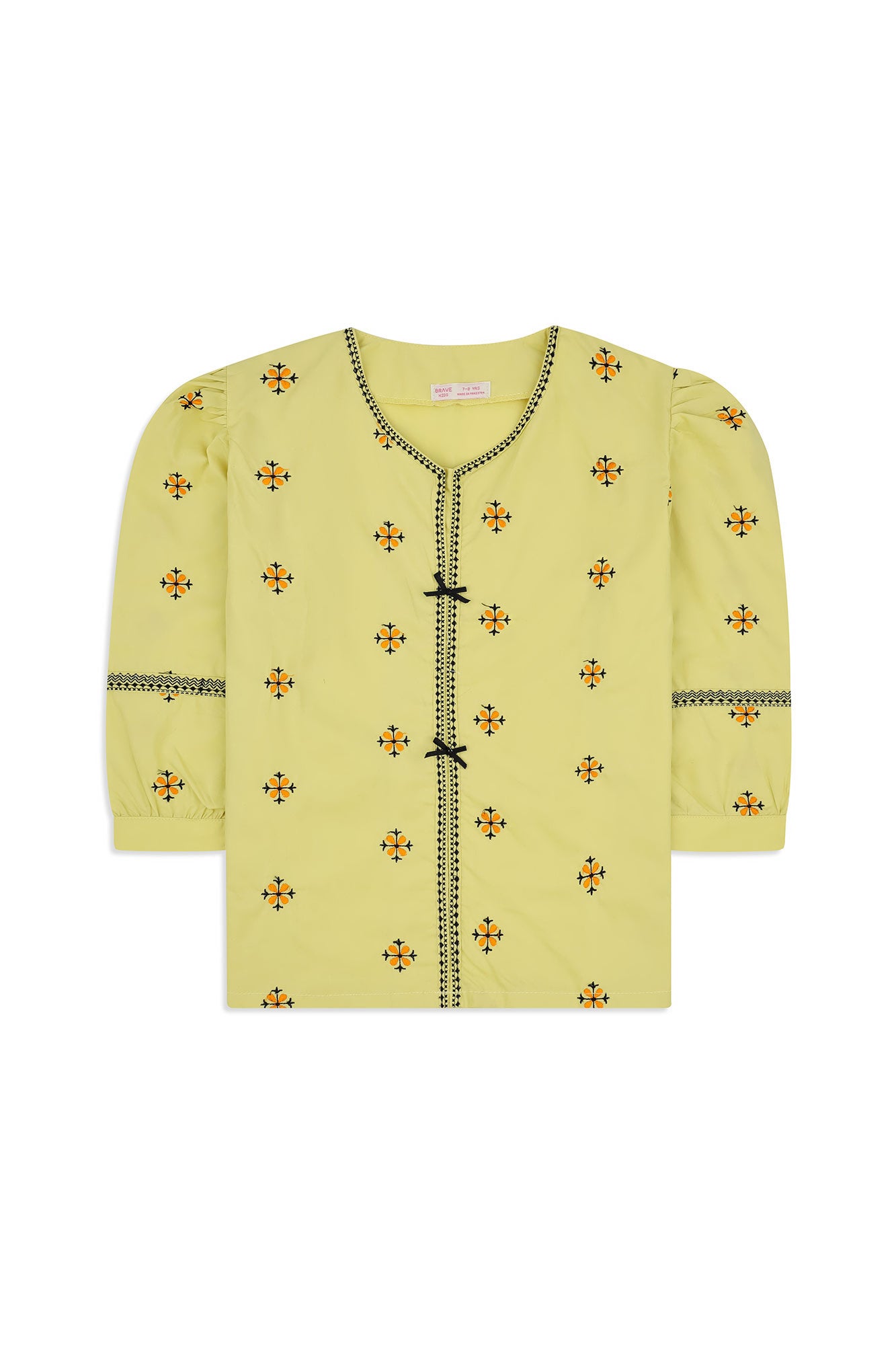 Girls’ Embroidered Lime Co-Ord Set