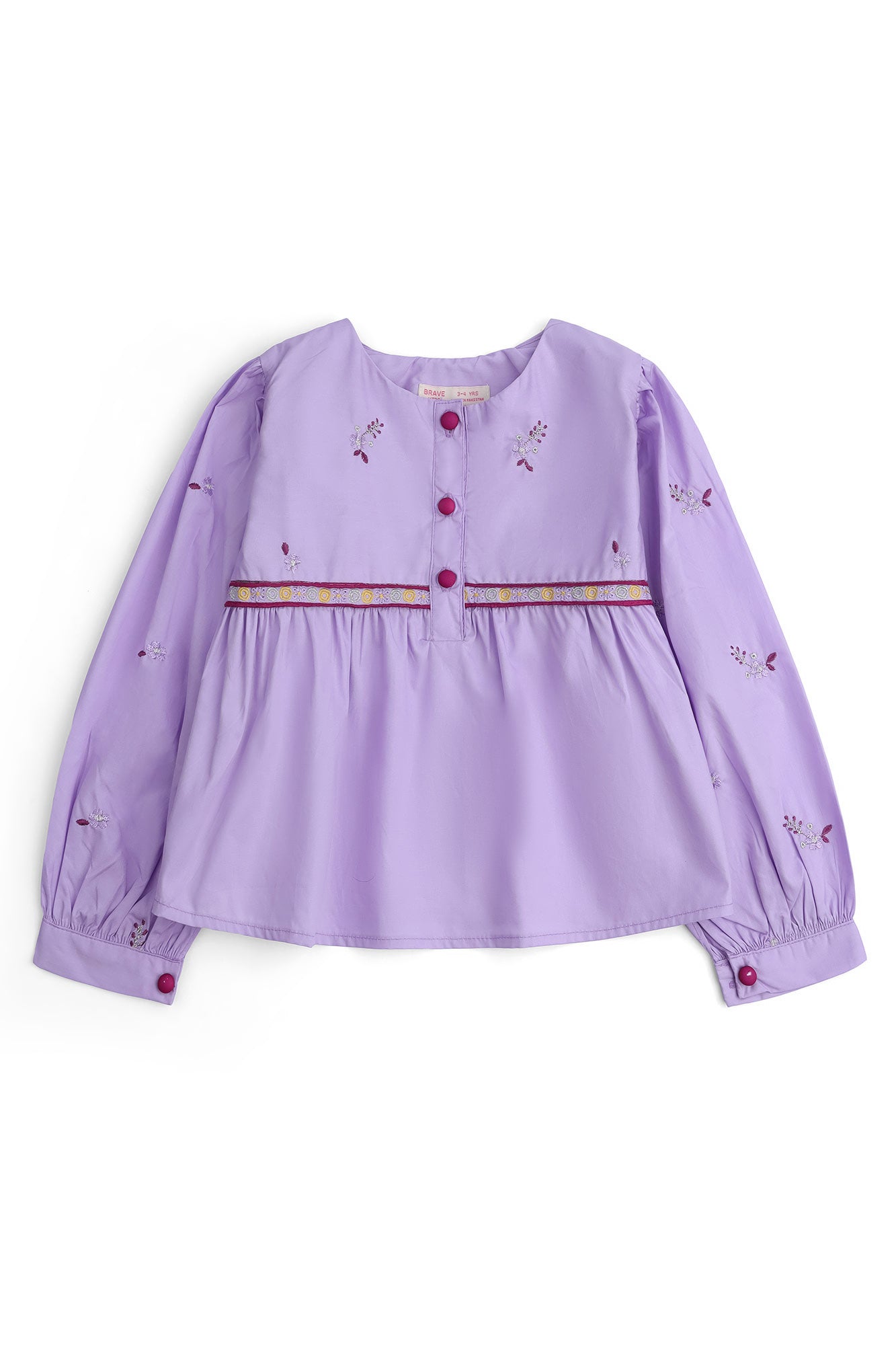 Girls' Floral Embroidered Set