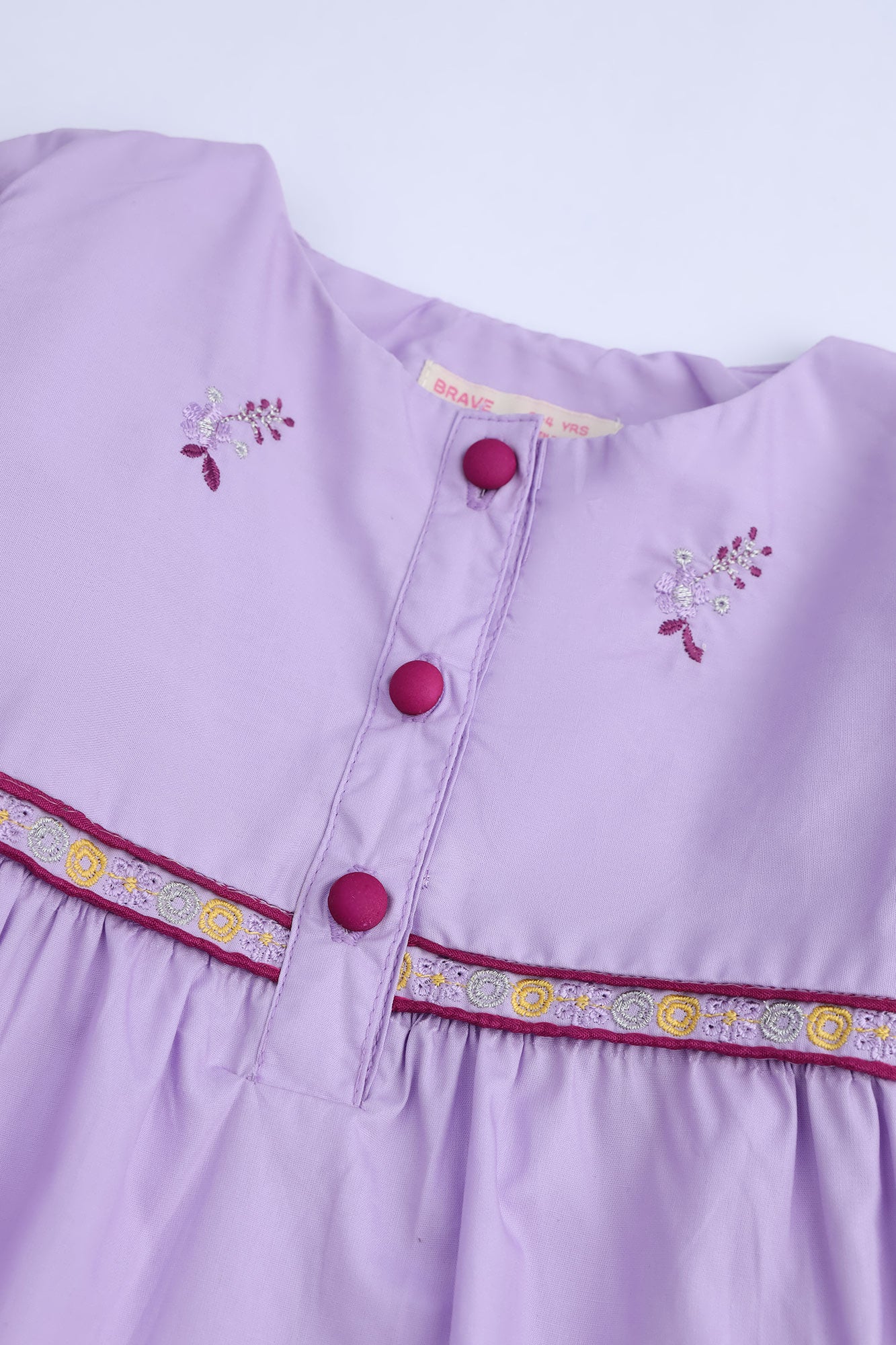 Girls' Floral Embroidered Set