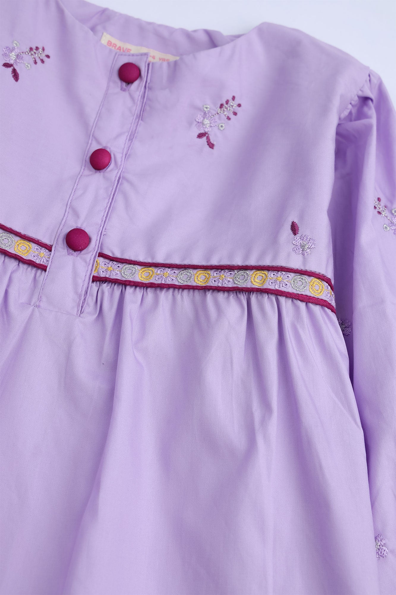 Girls' Floral Embroidered Set