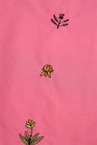 Girls' Magenta Floral Embroidered Set