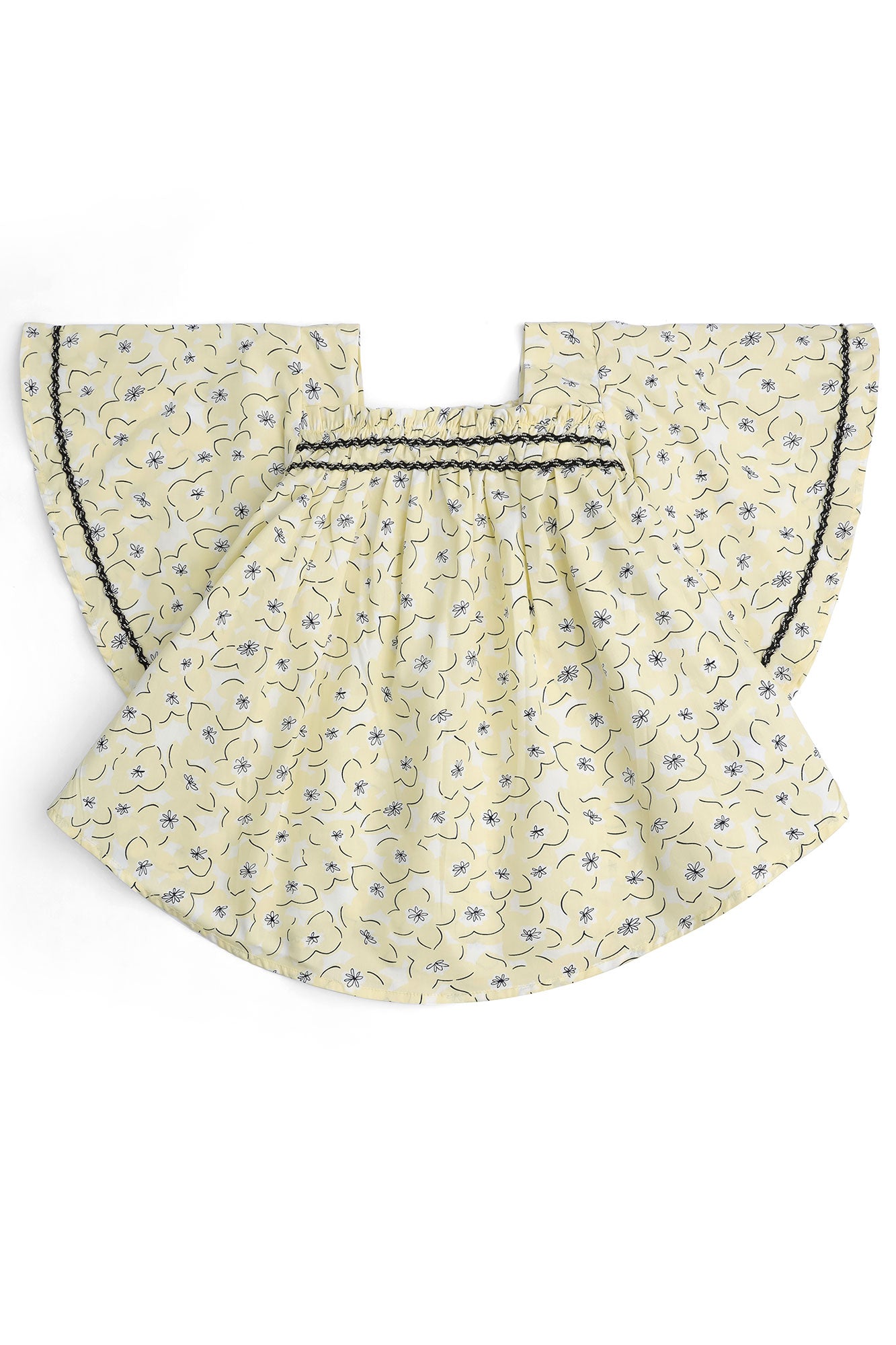 Girls' Pastel Yellow Peplum Set