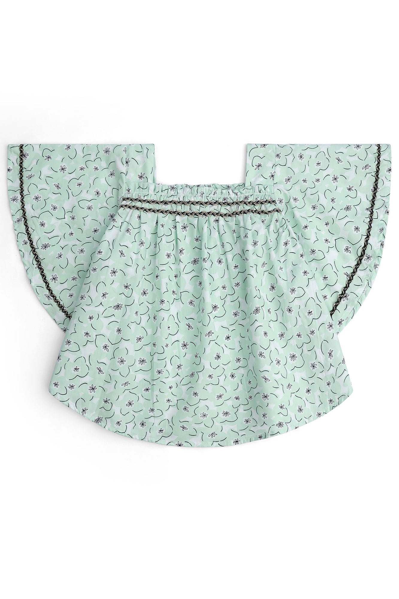 Girls' Mint Floral Peplum Set