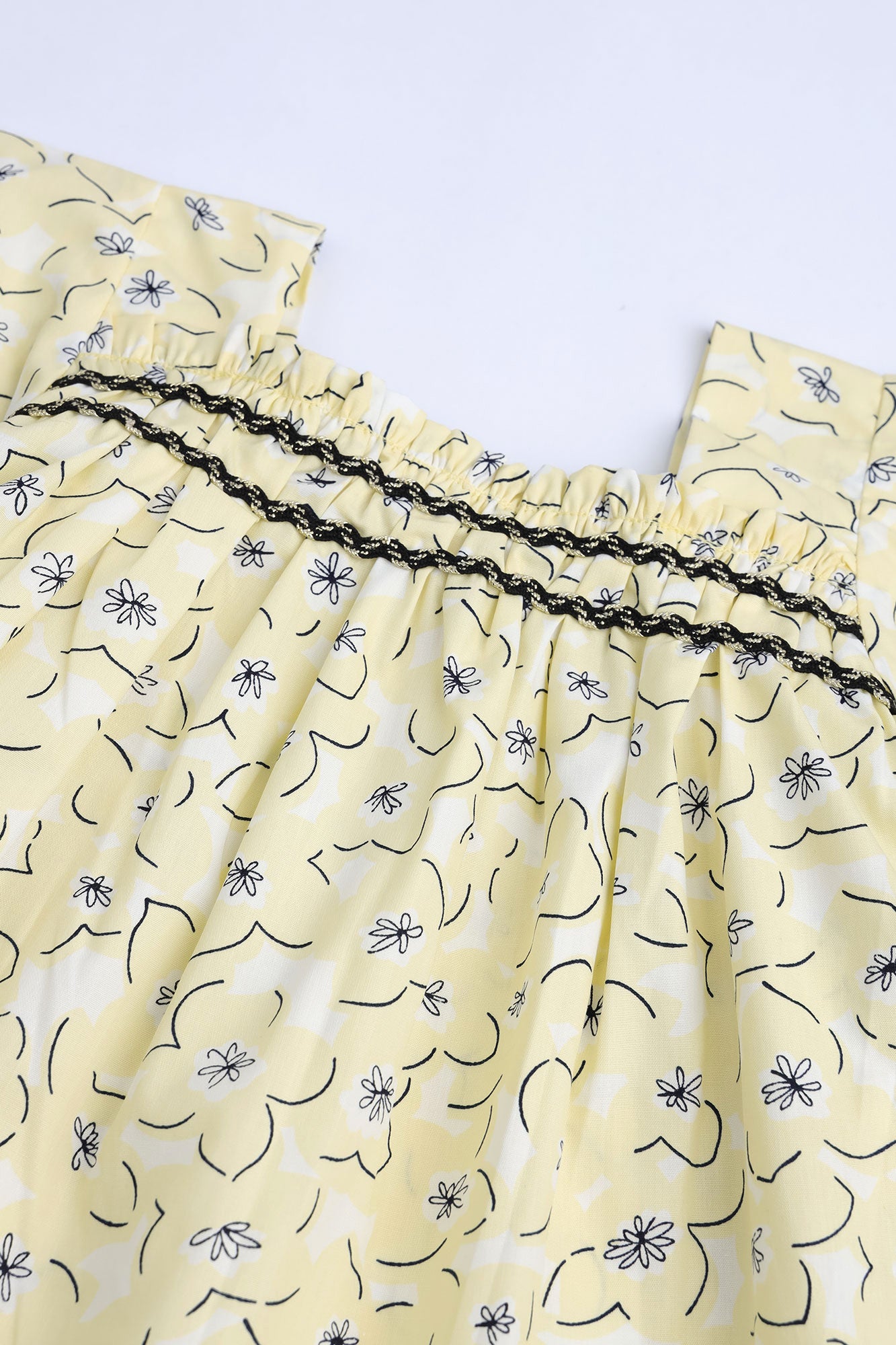 Girls' Pastel Yellow Peplum Set