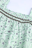 Girls' Mint Floral Peplum Set