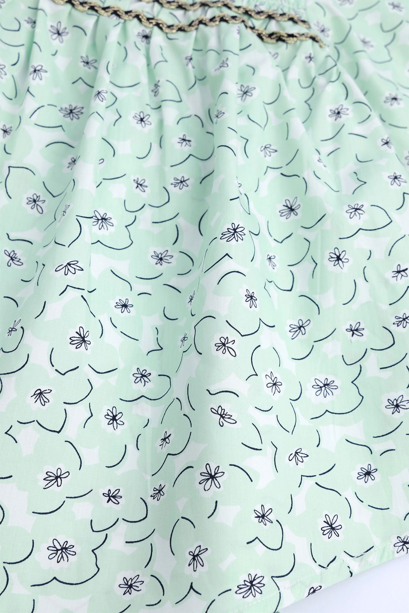 Girls' Mint Floral Peplum Set