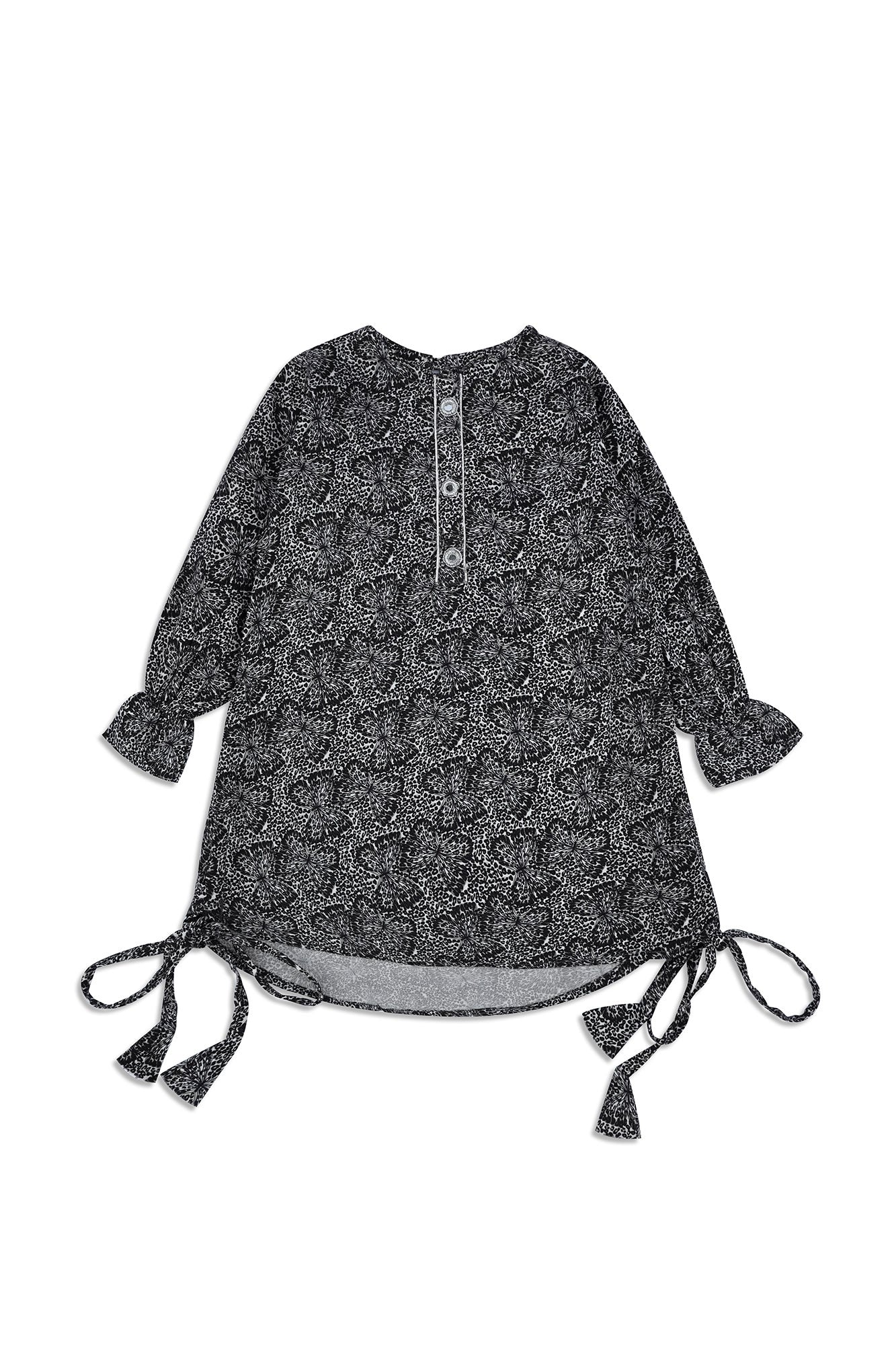 Girls’ Monochrome Abstract Print Co-Ord Set