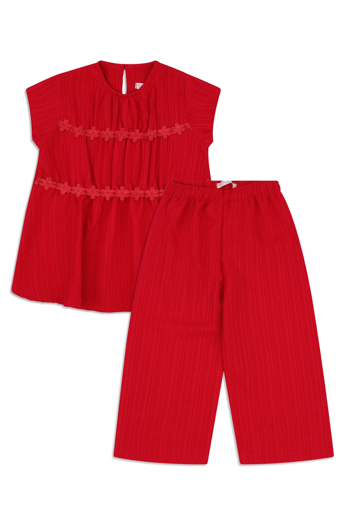 Girls Lace Trimmed Co-Ord Set
