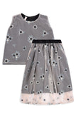 Girls’ Embroidered Net Co-Ord Set