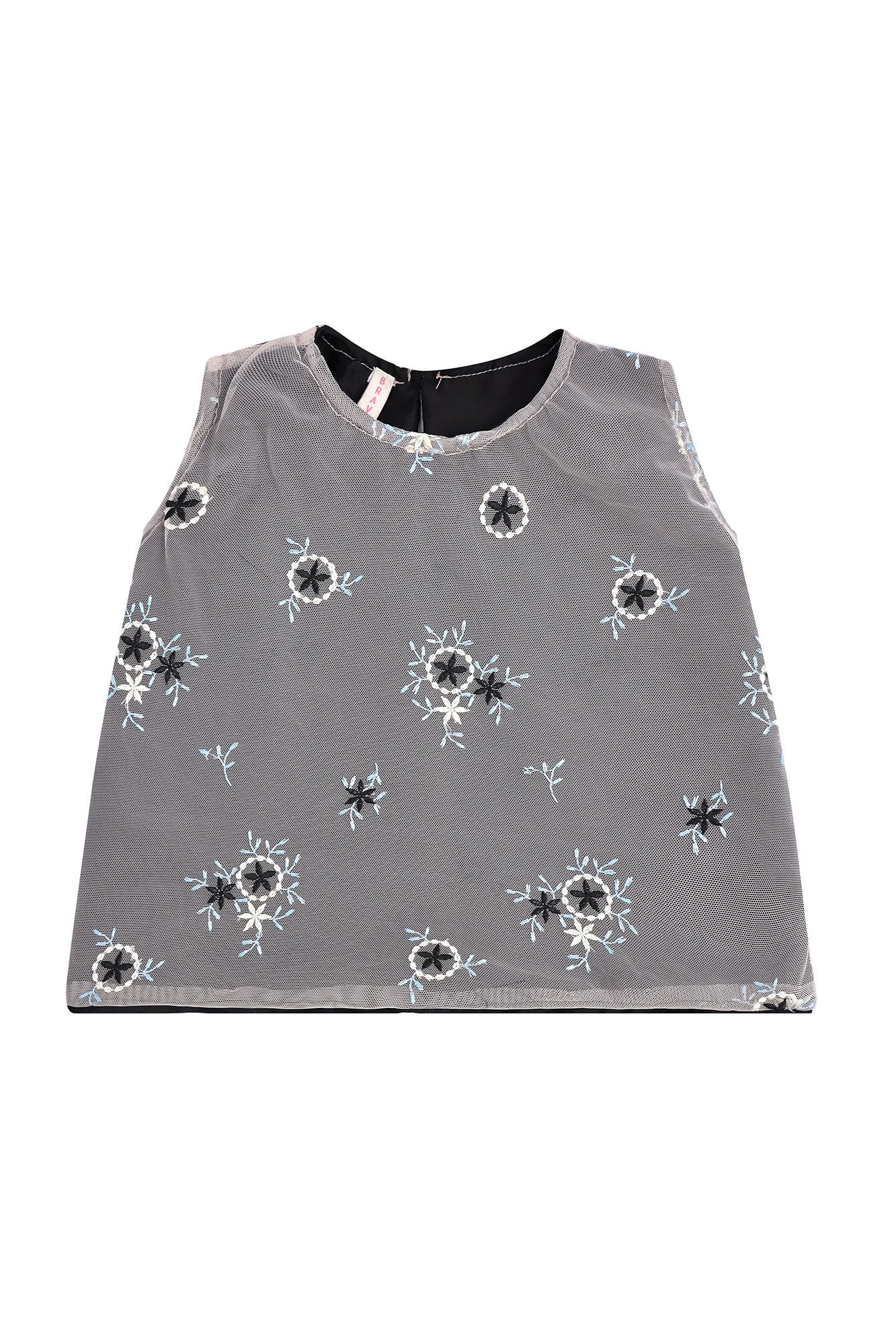 Girls’ Embroidered Net Co-Ord Set