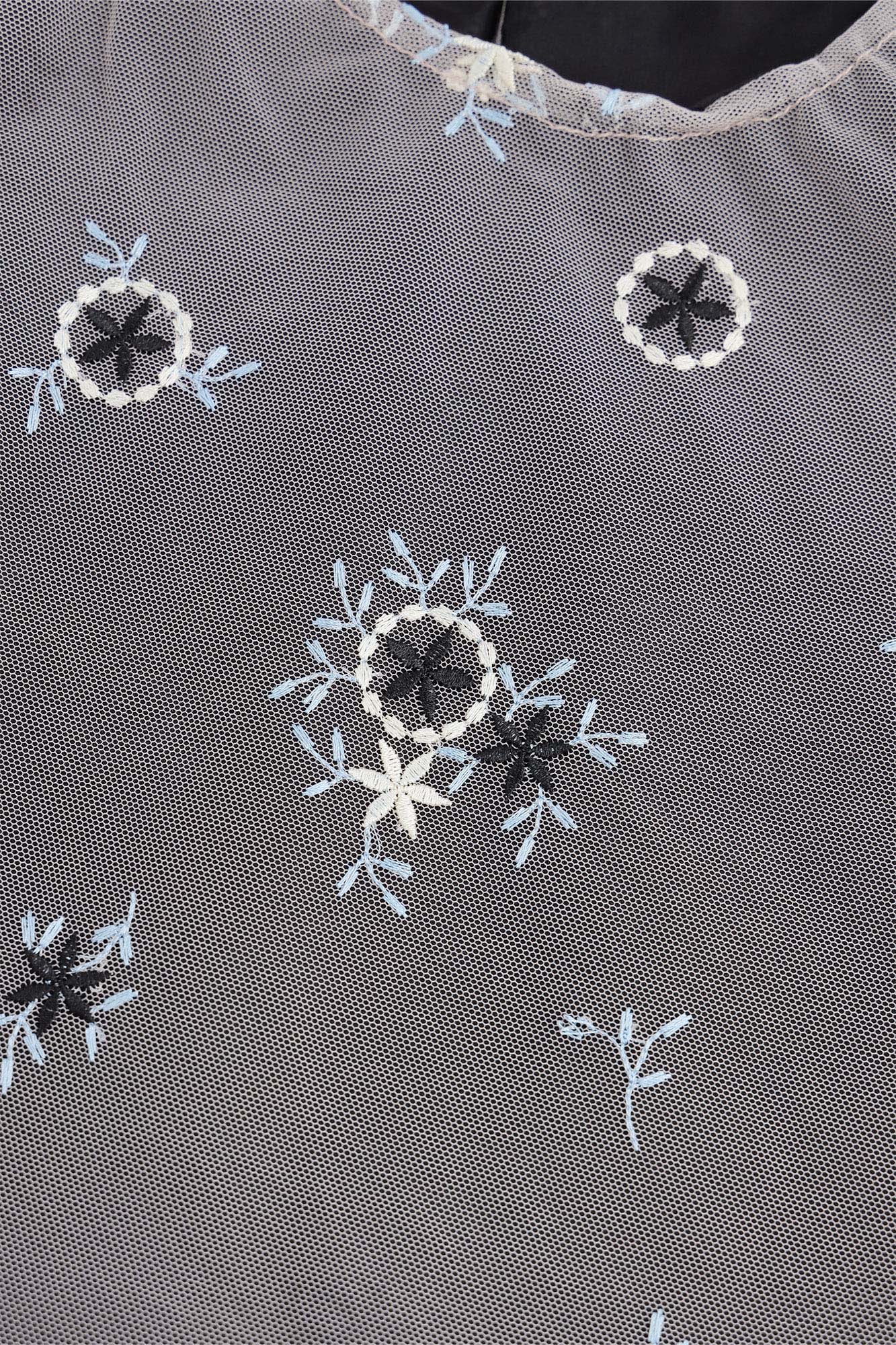 Girls’ Embroidered Net Co-Ord Set
