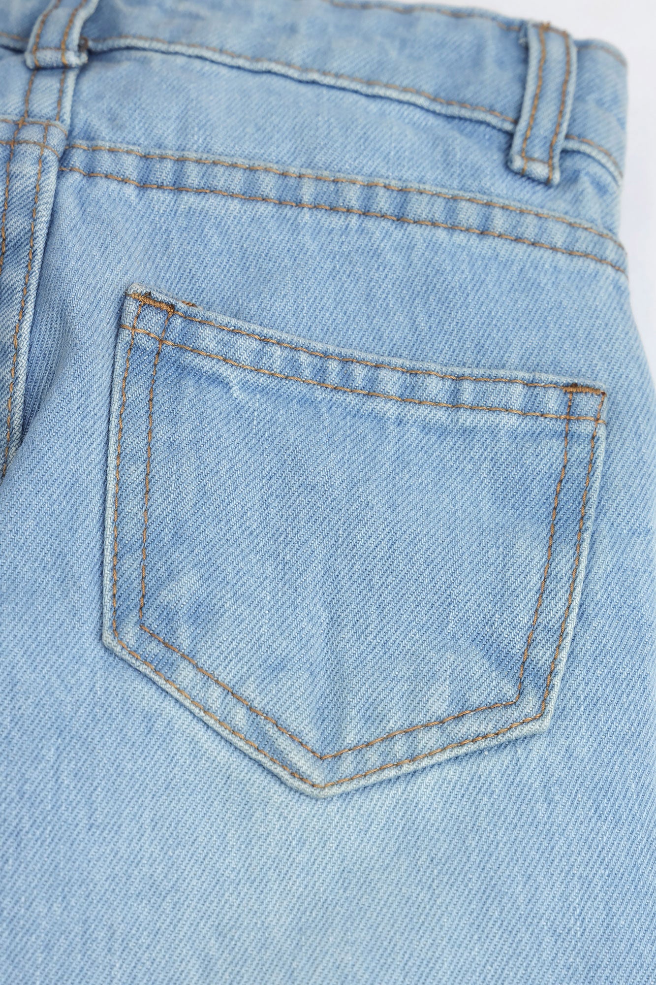 Girls Floral Embroidered Wide-Leg Denim