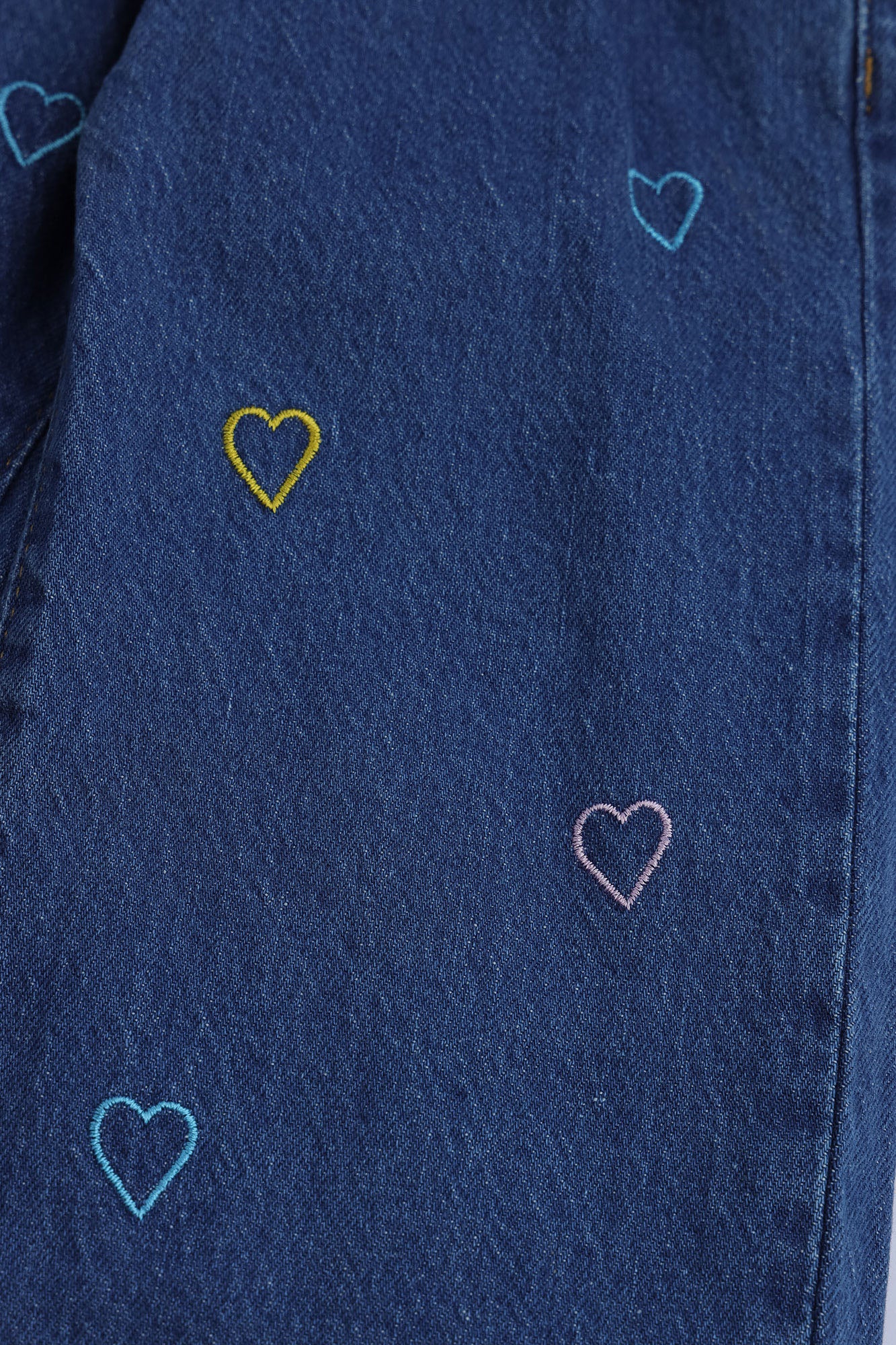 Girls' Heart Embroidered Jeans