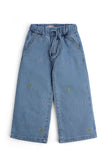 Girls' Heart Embroidered Jeans